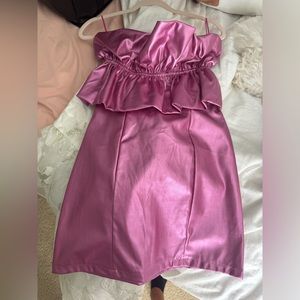 Strapless mini dress